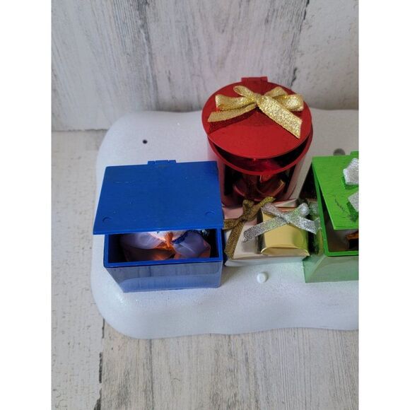 Musical light up snowman Trio Carol sing Xmas snow decor - Picture 2 of 10